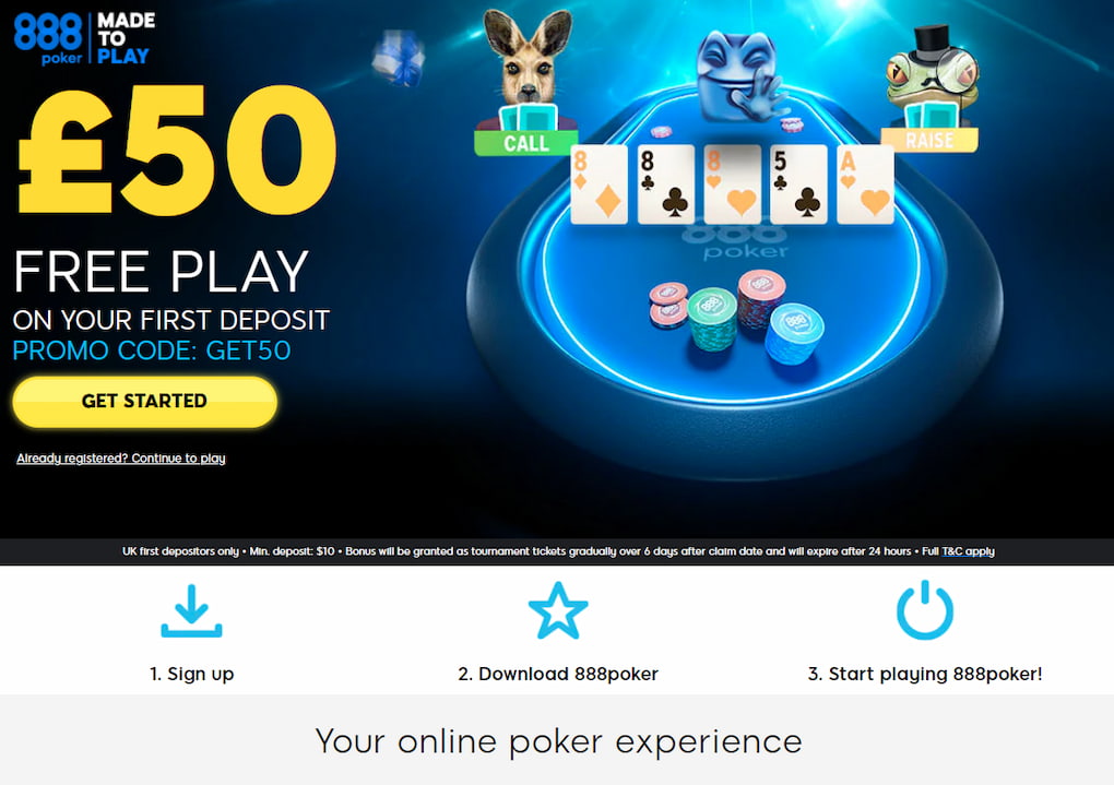 888poker - Online Poker Sites Not on GamStop